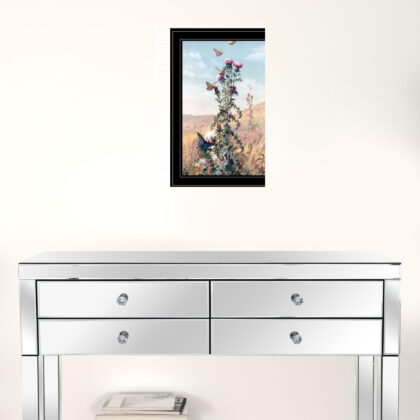 Meadow Butterflies 2 Black Framed Print Wall Art