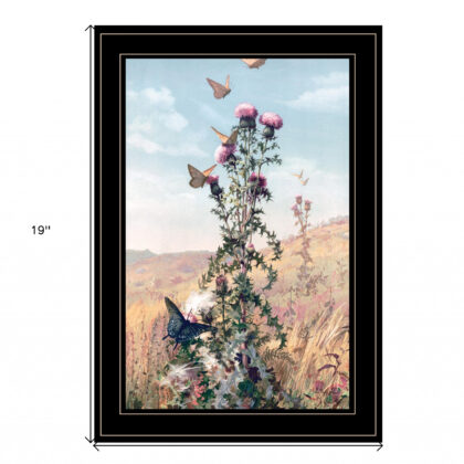 Meadow Butterflies 2 Black Framed Print Wall Art