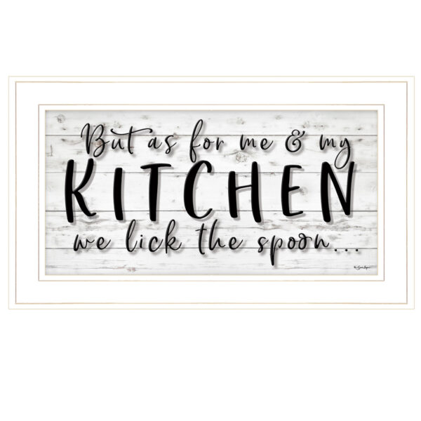 We Lick The Spoon 1 White Framed Print Wall Art