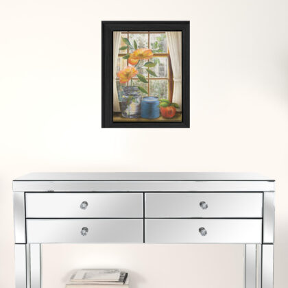 Afternoon Flower Black Framed Print Wall Art