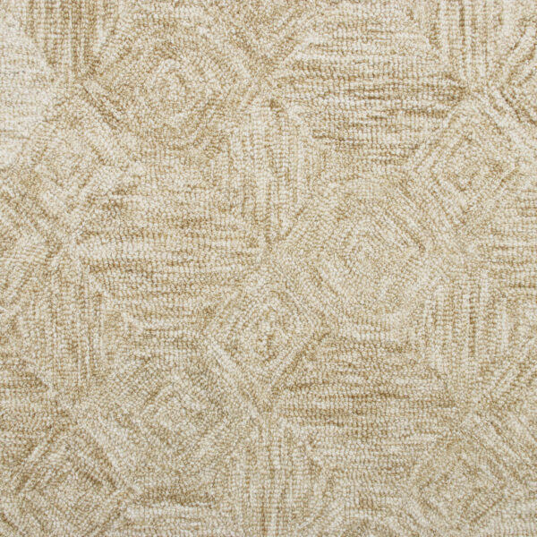 9' x 12' Beige Wool Geometric Hand Tufted Area Rug