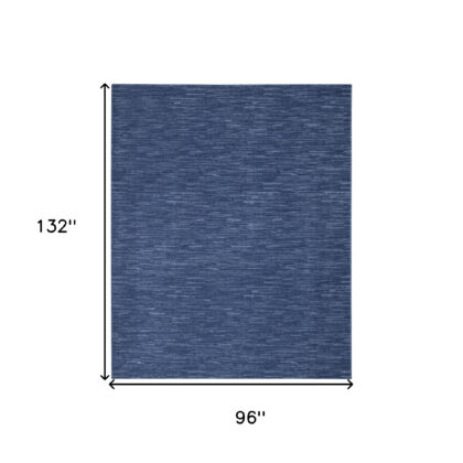 8' X 11' Navy Blue Indoor Outdoor Area Rug