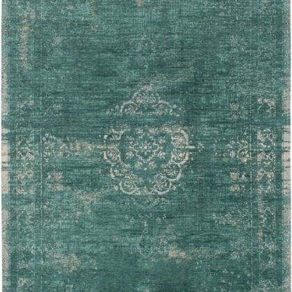 7' x 9' Gray and Green Medallion Non Skid Area Rug