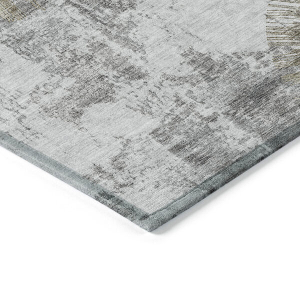 9' X 12' Taupe Beige And Brown Abstract Washable Indoor Outdoor Area Rug