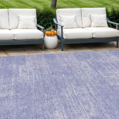 9' X 12' Lavender Purple And Lilac Abstract Washable Indoor Outdoor Area Rug