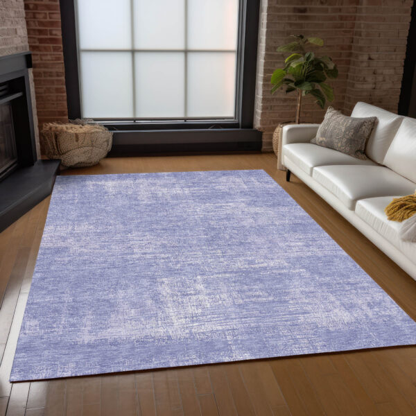 9' X 12' Lavender Purple And Lilac Abstract Washable Indoor Outdoor Area Rug