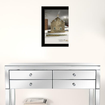 Cold Winters Night 2 Black Framed Print Wall Art