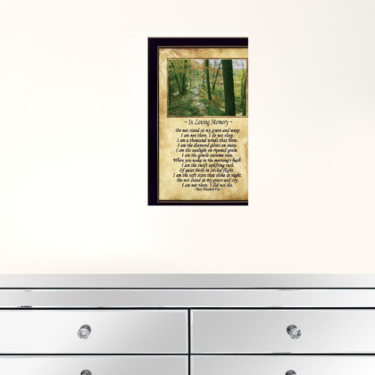 In Loving Memory Forest Black Framed Print Wall Art