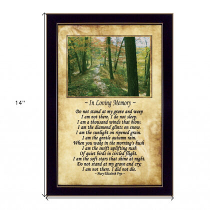 In Loving Memory Forest Black Framed Print Wall Art