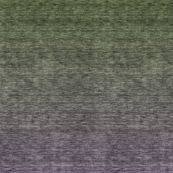 8' X 10' Purple Charcoal And Green Ombre Washable Indoor Outdoor Area Rug