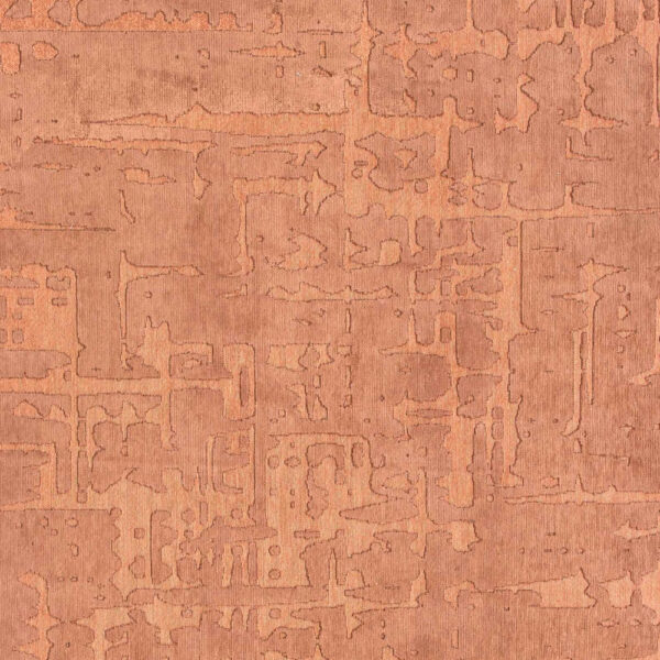 8' x 11' Orange Abstract Non Skid Area Rug