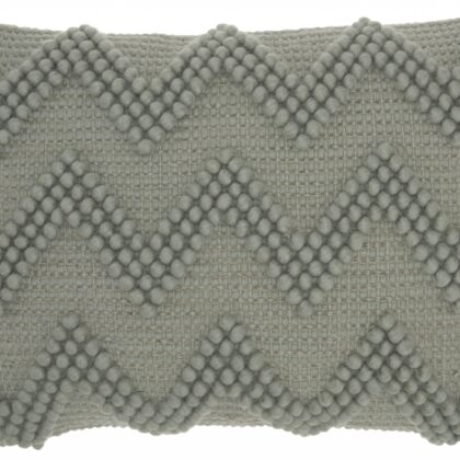 Light Gray Chevron Detail Lumbar Pillow