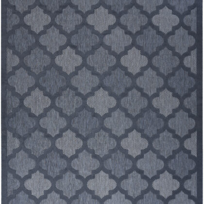 9' X 12' Navy Blue Indoor Outdoor Area Rug