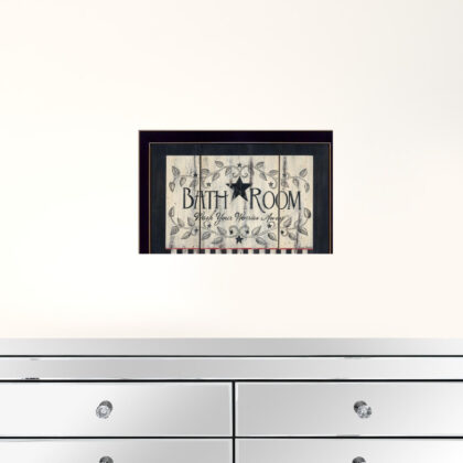 Hot Bath 12 Black Framed Print Bathroom Wall Art