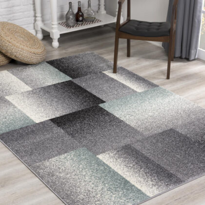 8' X 11’ Gray Modern Geometric Area Rug