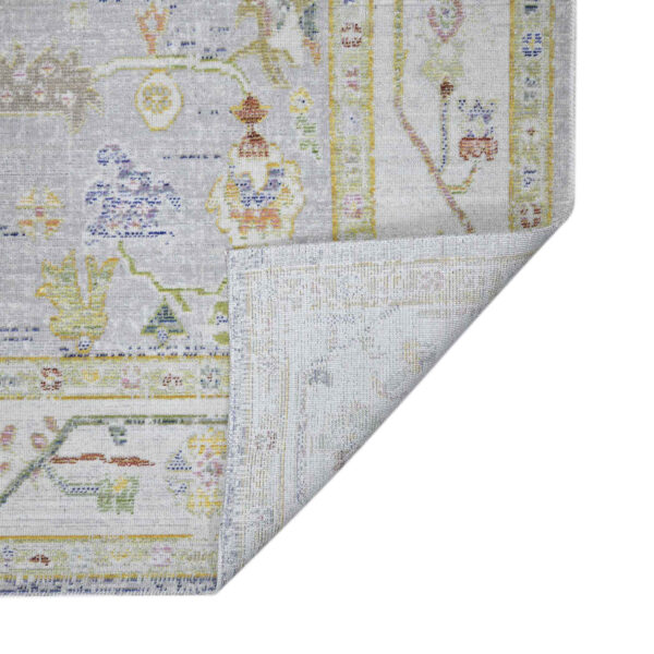 5' x 7' Blue Floral Power Loom Area Rug