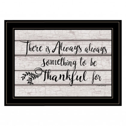 Always Thankful 3 Black Framed Print Wall Art