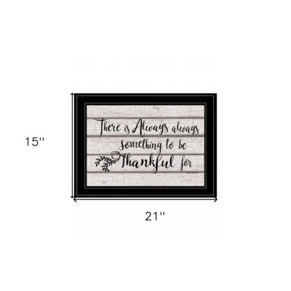 Always Thankful 3 Black Framed Print Wall Art