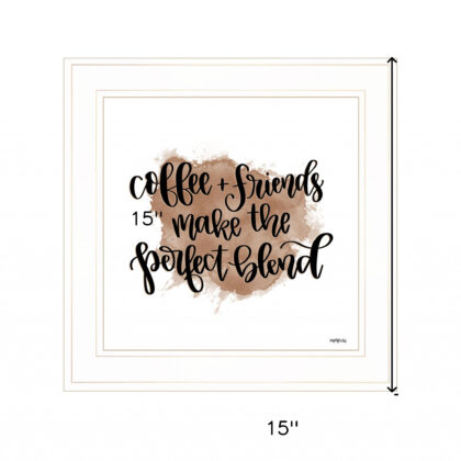 Coffee And Friends 2 White Framed Print Wall Art