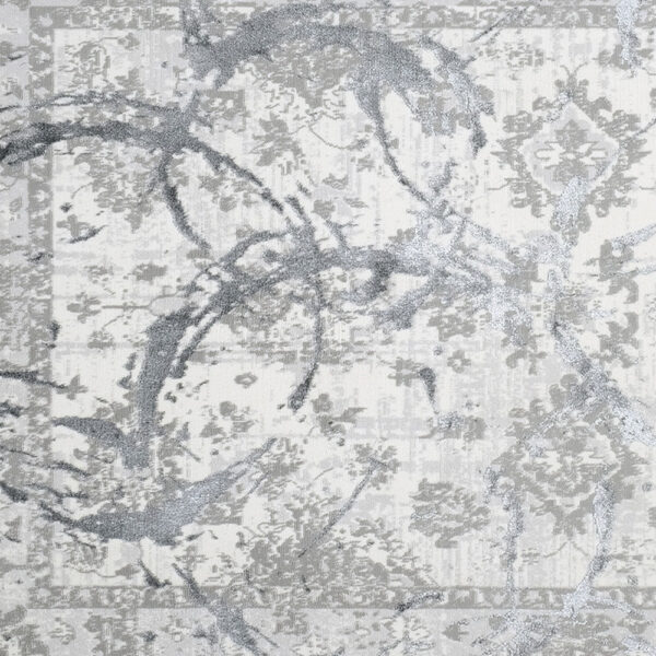 3' X 5' Gray Abstract Area Rug