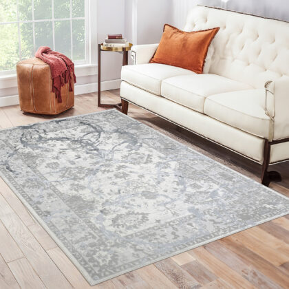 3' X 5' Gray Abstract Area Rug
