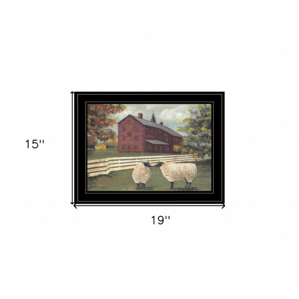 Hancock Sheep 3 Black Framed Print Wall Art