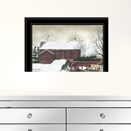 Christmas Wagon 2 Black Framed Print Wall Art