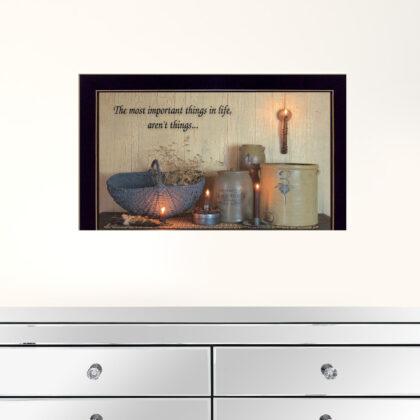 The Most Important Things 1 Black Framed Print Wall Art