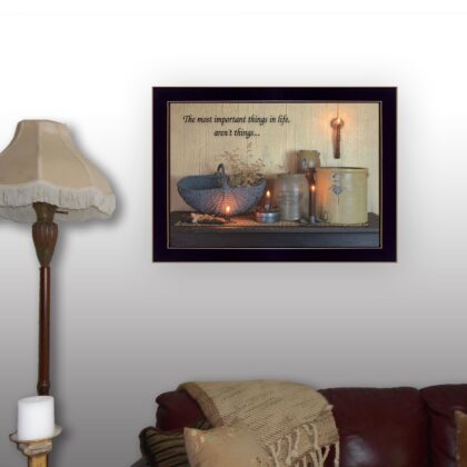 The Most Important Things 1 Black Framed Print Wall Art