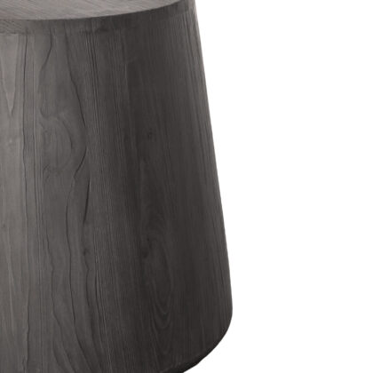 18" Ebony Solid Wood Round End Table