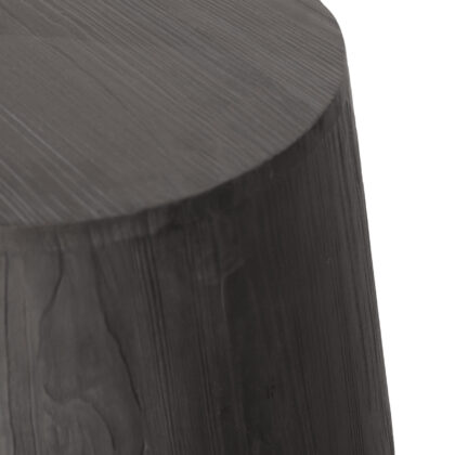 18" Ebony Solid Wood Round End Table