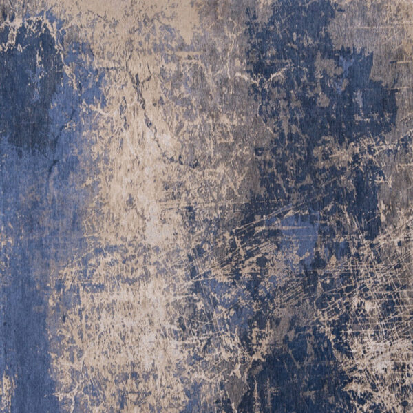 7' x 9' Blue and Gray Abstract Non Skid Area Rug