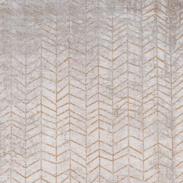 8' Gray and Yellow Round Chevron Non Skid Area Rug