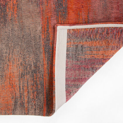 3' X 5' Red and Gray Abstract Non Skid Area Rug