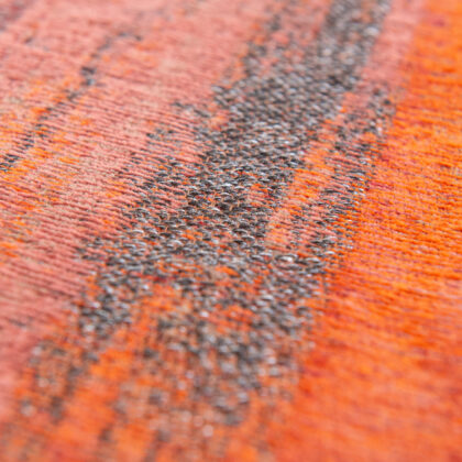 3' X 5' Red and Gray Abstract Non Skid Area Rug