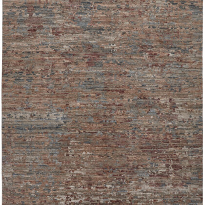 12' X 15' Red And Blue Wool Abstract Hand Knotted Area Rug