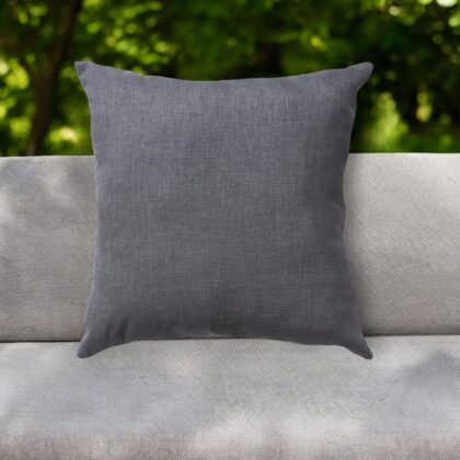 22" Granite Gray Indoor Outdoor Throw Pillow