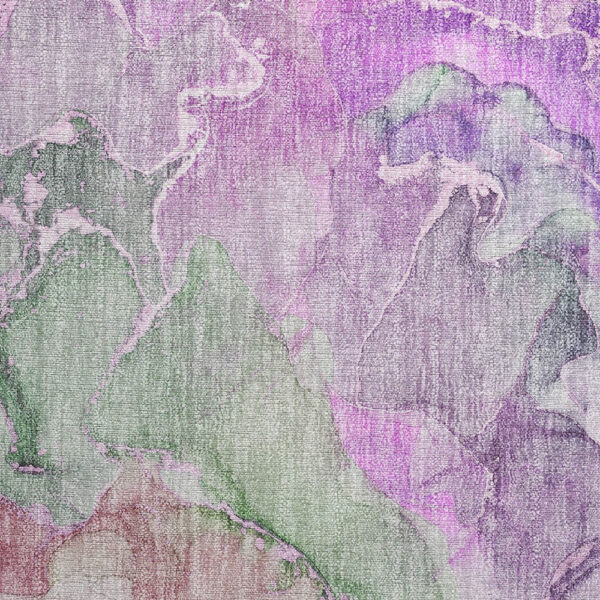 2' X 3' Purple Abstract Washable Non Skid Indoor Outdoor Area Rug