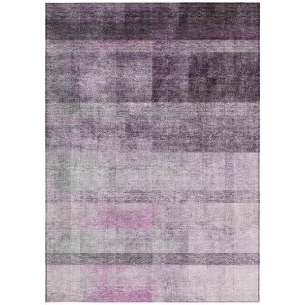 10' X 14' Purple Ombre Washable Non Skid Indoor Outdoor Area Rug