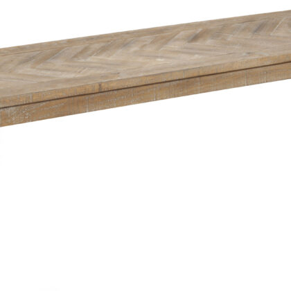 60" Natural Distressed Solid Wood Dining Bench