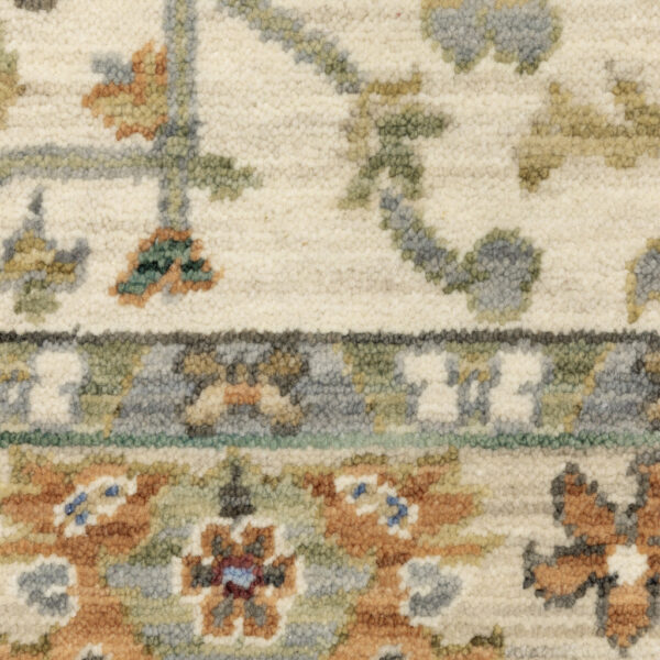 2' X 3' Gray And Ivory Oriental Power Loom Area Rug With Fringe