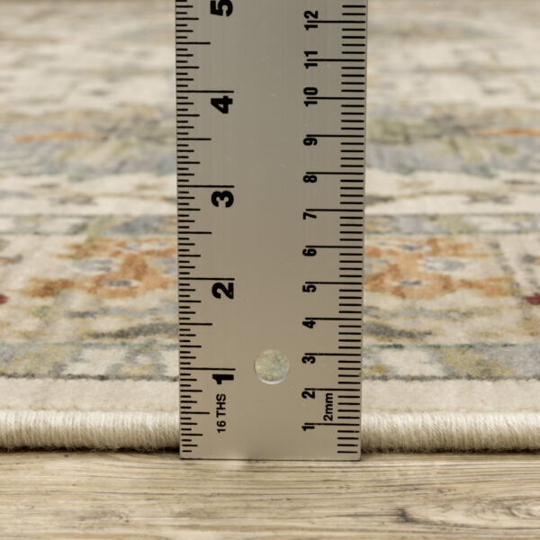 2' X 3' Gray And Ivory Oriental Power Loom Area Rug With Fringe