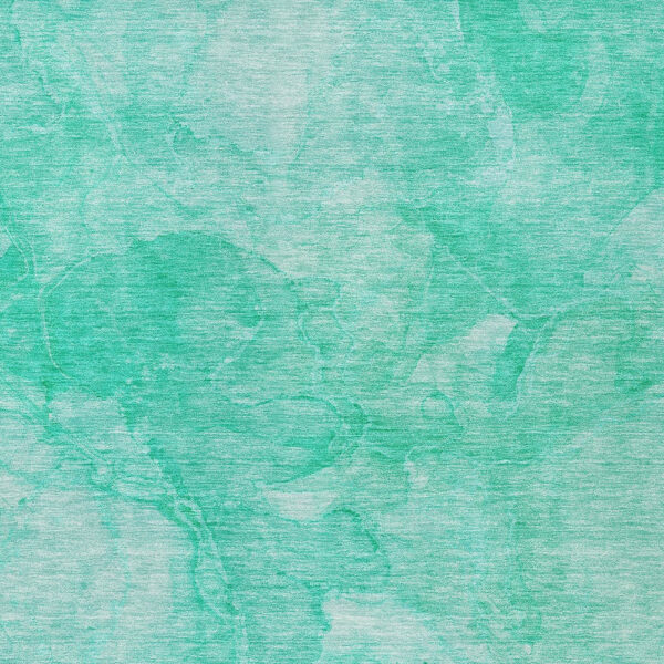 8' X 10' Teal Blue And Aqua Nautical Washable Indoor Outdoor Area Rug