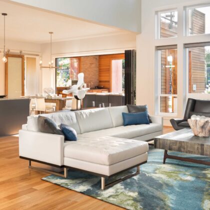 3' X 5' Teal Abstract Splashes Area Rug