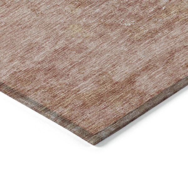 8' X 10' Salmon Ivory And Gray Floral Washable Indoor Outdoor Area Rug