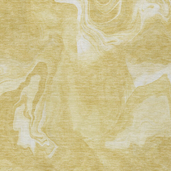 8' X 10' Gold Wheat And Ivory Abstract Washable Indoor Outdoor Area Rug