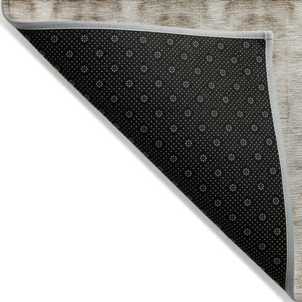 9' X 12' Beige Taupe And Tan Geometric Washable Indoor Outdoor Area Rug