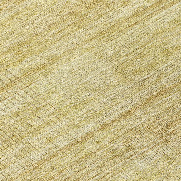 8' Gold Wheat And Beige Round Striped Washable Indoor Outdoor Area Rug