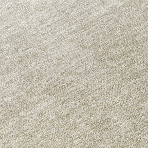 8' Beige Tan And Taupe Round Ombre Washable Indoor Outdoor Area Rug