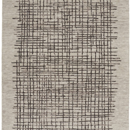 12' X 15' Tan And Brown Wool Plaid Tufted Handmade Area Rug